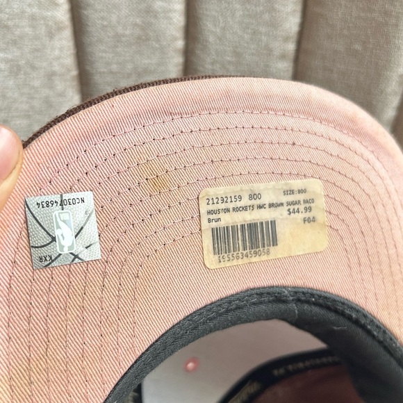 Houston Rockets Brown Sugar Bacon Fitted 8 Mitchell and Ness Ball Cap - Picture 3 of 3